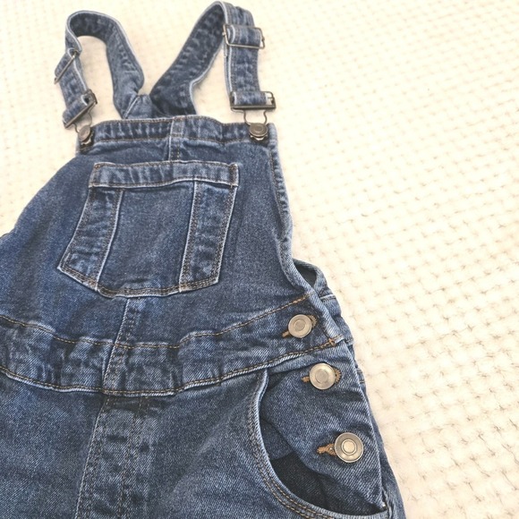 Vintage Eusie Blue Denim Overalls Kids Size 11 Pockets Belt‎ Loops - Picture 4 of 14